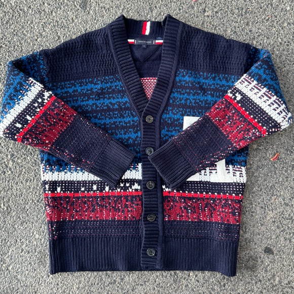 Tommy Hilfiger Ombré texture Cardigan sz Medium - Picture 14 of 16